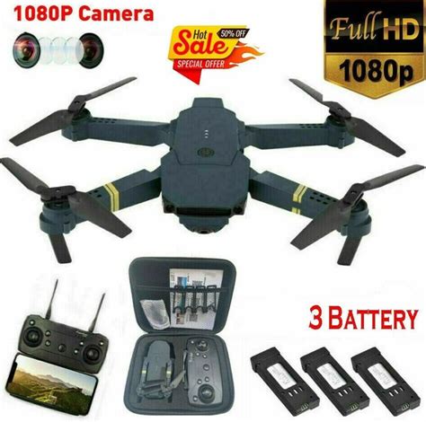 drone  pro wifi fpv p hd camera batteries foldable selfie rc quadcopter uk