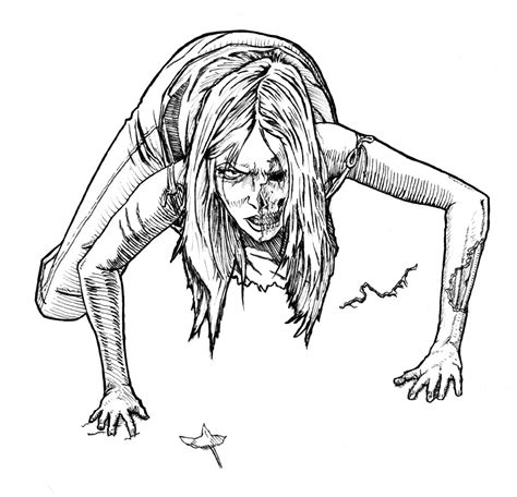 zombie girl ink  terrortyper  deviantart