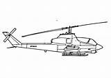 Coloring Helicopter Cobra sketch template