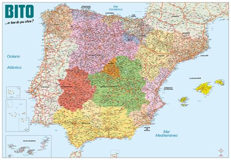 mapa vectorial de espana en illustrator  carreteras