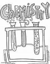 Chemistry Cover Coloring Pages Binder Science Title Book Covers School Subject Classroom Project Front Kids Printable Drawing Clipart Economics Classroomdoodles sketch template