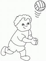 Volleyball Coloring Pages Printable Kids Color Children Sport Gif Bestcoloringpagesforkids Onlinecoloringpages sketch template