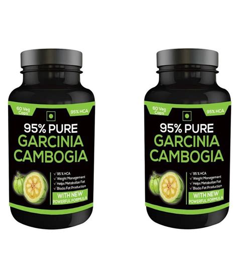 pure garcinia cambogia 95 hca 800mg 2x60 veg capsules pack of 2