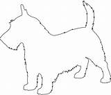 Terrier Scottish Outline Silhouette Silhouettes Coloring Vector Pages Svg Drawing sketch template