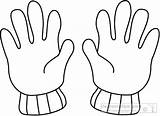 Outline Glove Weather Sweater Mittens Classroomclipart Clipartkid sketch template