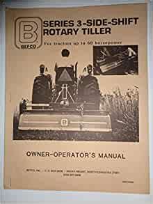 befco series  side shift rotary tiller parts operators owners manual befco amazoncom books