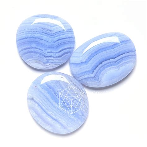 blue lace agate smooth stones crystals   world