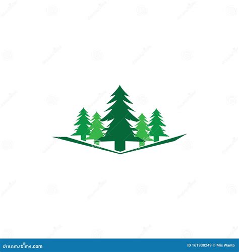 pine tree logo illustration vector design stock vector illustration  wood element