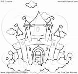 Castle Clouds Coloring Outline Clip Illustration Royalty Bnp Studio Rf Clipart 2021 sketch template