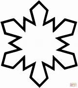Colorare Neve Fiocco Snowflake Stilizzato Nieve Copo Disegno sketch template