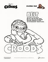 Croods Belt Colorir Perezoso Sloth Faultier Colouring Ausmalbilder Cintu Giveaway Paginas Dreamworks Sandy Coloringpages Macawnivore Oso Hellokids Kratts Infantiles Grug sketch template
