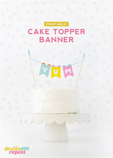 printable cake topper banner