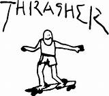 Thrasher Skate sketch template