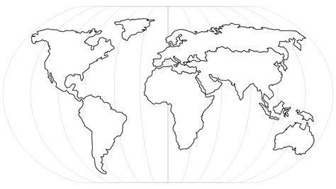 blackline world map printable  printable templates