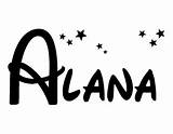 Alana Nombre Vinilos Decorativos Nombres sketch template