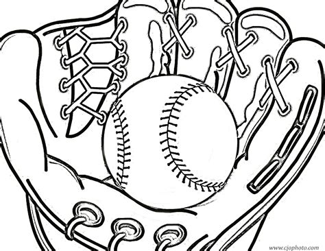cjo photo baseball coloring page