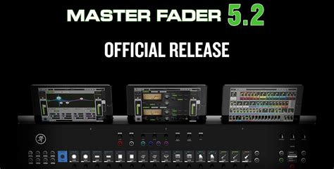 master fader  adds support   features  dc mackie