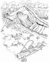 Coloring Pages Landscape Adults Printable Adult Scenery Landscapes Mountain Realistic Detailed Print Color Colouring Drawing Sheets Coloring4free Bridge Fall Printables sketch template