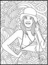 Stevie Nicks Coloring sketch template