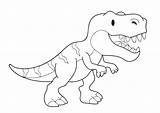 Template Tyrannosaur sketch template