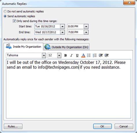 ms outlook set   office message