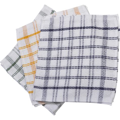 checked cotton dishcloths pack  heavy duty kitchen restaurant cleaning cloths ebay