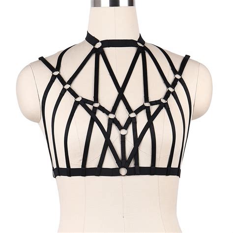 jlx harness harajuku crop top cage bralette women body harness summer
