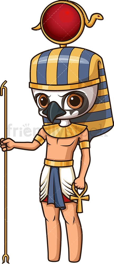 Ancient Egyptian God Ra Cartoon Vector Clipart Friendlystock