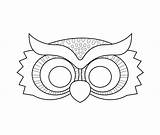 Owl Masque Hibou Imprimer Chouette Masques sketch template