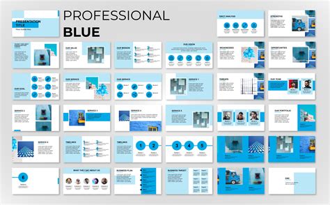 professional blue  powerpoint template