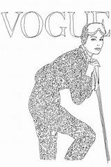 Vogue Coloring Book Colouring Fashion Pages Adult Vintage Books Chanel Drawing First Dresses Mode Introducing Choose Board Designer Whowhatwear Unveiled sketch template