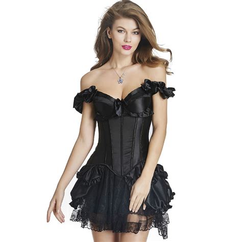 Moonight Women Corsets Red Black Sexy Gothic Corsets Dress Women