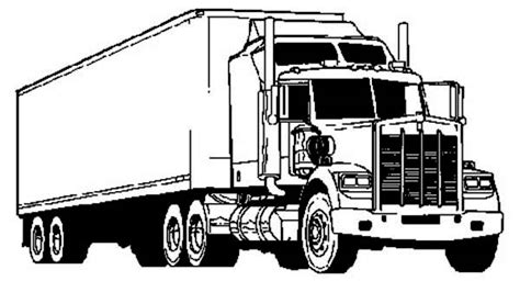 semi truck adult coloring pages