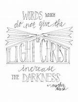 Mother Teresa Coloring Quote Pages Am Pencil God Hand Small Light sketch template