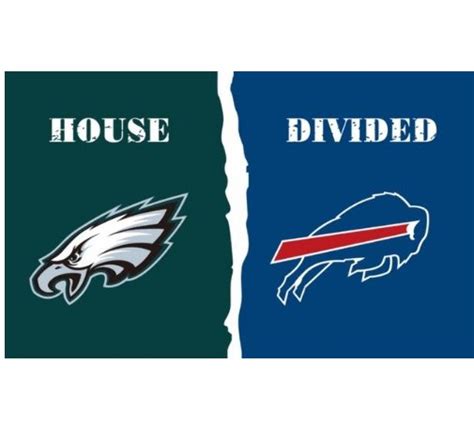 Philadelphia Eagles Vs Buffalo Bills Flag Divided 3x5ft