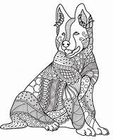 Hunde Ausmalen Erwachsene Zentangle Kleurplaat Colorear Hond Kostenlose Relaxation Colorings sketch template
