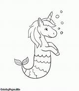 Unicorn Coloring Mermaid Pages Kids Sheets Rainbow Coloringpages Site Posters Tutorial Name Buy Choose Board sketch template