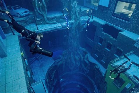 worlds deepest pool opens  dubai features  underwater city