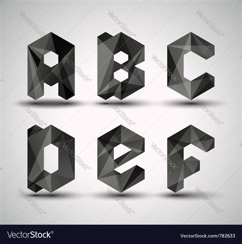 trendy black alphabet royalty  vector image