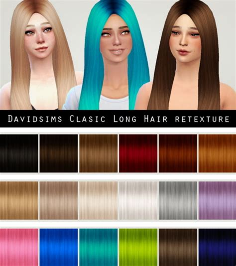 liahxsimblr davidsims classic long hairstyle retextured sims  hairs