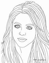 Shakira Hellokids Pintar Famosos Songwriter Ausmalen Compositora Suelto Sonriendo Cabellos Caricaturas Colorings sketch template