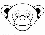 Mask Animal Monkey Template Templates Printable Kids Face Clipart Drawing Clip Simple Paper Designs Make Sampletemplatess Library Cliparts Getdrawings sketch template