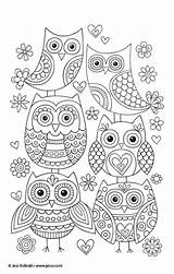Pages Owl Coloring Jess Volinski Color Owls Cute Coloriage Doodle Animals Enfant Clipart Mandala Colorier Eule Dessin Embroidery Draw Malen sketch template