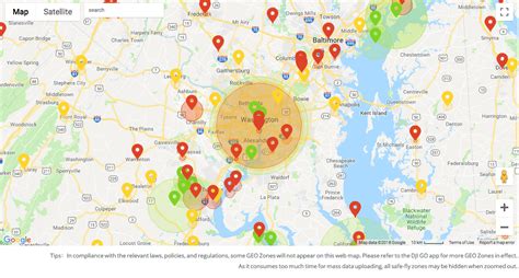 drone flying restrictions map  fly zones restricted areas