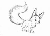 Coloring Fox Pages Cute Drawing Baby Desert Fennec Tailed Anime Long Pencil Print Drawings Sketch Animal Draw Kids Animals Sketches sketch template