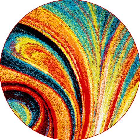 multi color swirls  area rug  abstract carpet actual