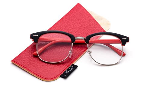 classic half frame clear lens glasses non prescription eyeglasses for