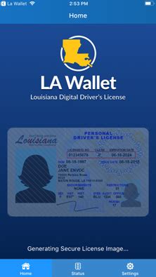 drivers license information   touch   la wallet app