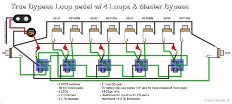 true bypass looper dwg  looper efekty gitarowe schematy  tremolopl