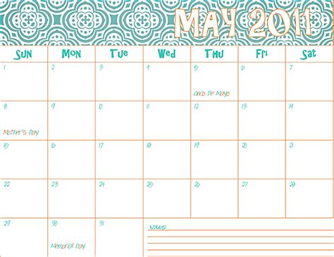 calendar printable blooming homestead